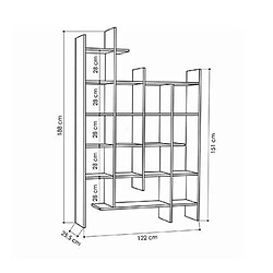 Avis Mes Etagère multicases 122x25,5x188 cm anthracite - OTEK