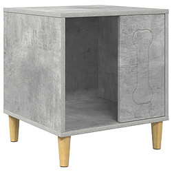 vidaXL Maison pour Chiens Béton 44 x 42 x 49 cm Bois d'ingénierie