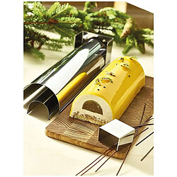 Gouttière à bûche inox ronde 8x30cm - 3206.30 - DE BUYER