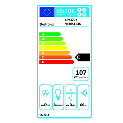 Hotte décorative murale 90cm 600m3/h noir - LFV329Y - Série 600 - ELECTROLUX