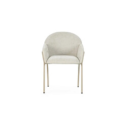Casanova Lot de 2 chaises tissu - Beige