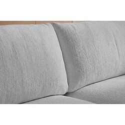 Acheter Casanova Canapé d'angle tissu chenille 4 places Gris clair Droit