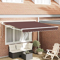 vidaXL Auvent manuel rétractable marron 300x250 cm