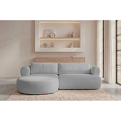Avis Casanova Canapé d'angle tissu chenille 4 places Gris clair Droit