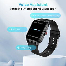 Acheter INF Montre avec fréquence cardiaque, pression artérielle, oxygène sanguin, podomètre Black