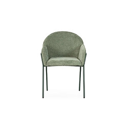 Casanova Lot de 2 chaises tissu - Vert