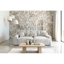 Avis Casanova Canapé d'angle convertible tissu chenille 4 places Beige