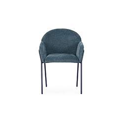 Casanova Lot de 2 chaises tissu - Bleu