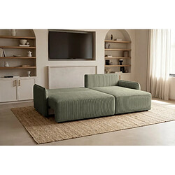 Acheter Casanova Canapé d'angle convertible petit velours côtelé 3 places Droit