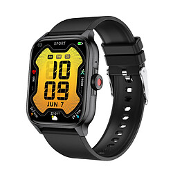 INF Montre avec fréquence cardiaque, pression artérielle, oxygène sanguin, podomètre Black pas cher