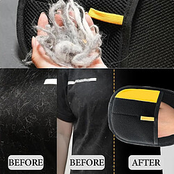 INF Lot de 2 gants de retrait de poils d'animaux - Double face, réutilisables pour nettoyer le pas cher