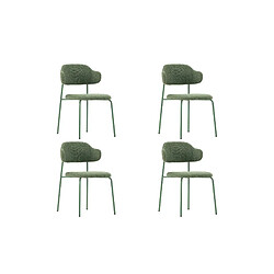 Casanova Lot de 4 chaises pieds en métal - Vert