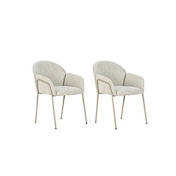 Casanova Lot de 2 chaises tissu Beige