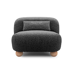 Casanova Fauteuil en tissu chiné Noir