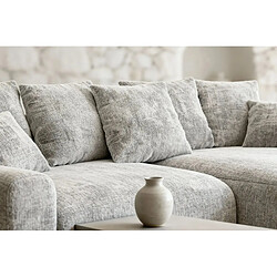 Casanova Canapé d'angle convertible tissu chenille 4 places Beige pas cher