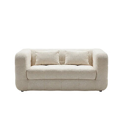 Casanova Canapé droit tissu chenille 2 places - Beige