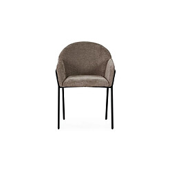 Casanova Lot de 2 chaises tissu - Café