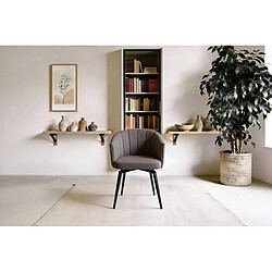 Casanova Chaise pieds en métal - Gris foncé