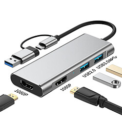 Avis INF Station d'accueil USB 3.0 et Type-C vers double HDMI 1080P