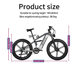 Avis Vélo électrique S9 Dual Moteurs 2000W,48V20Ah autonomie 120km Shimano 7V freins hydrauliqu