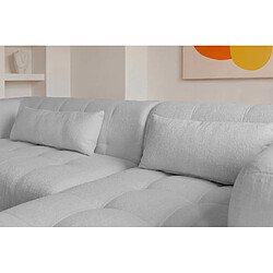 Acheter Casanova Canapé d'angle tissu chenille 4 places Gris clair Droit