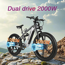 Acheter Vélo électrique S9 Dual Moteurs 2000W,48V20Ah autonomie 120km Shimano 7V freins hydrauliqu