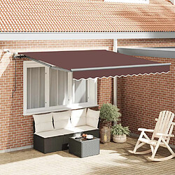 vidaXL Auvent rétractable automatique avec LED marron 300x250 cm