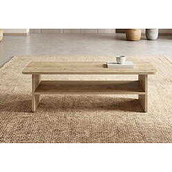 Casanova Table basse 110 cm en mélamine - Chêne clair