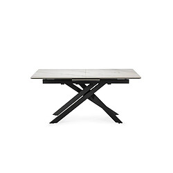 Casanova Table à manger extensible 160 à 200cm en céramique - Blanc