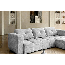 Acheter Casanova Canapé d'angle convertible tissu chenille 4 places Gris clair
