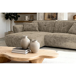 Acheter Casanova Canapé d'angle tissu chenille 4 places Droit Café