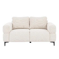 Casanova Canapé droit tissu lisse 2 places - Beige
