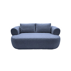 Casanova Canapé droit tissu chenille 2 places - Bleu