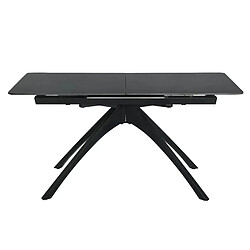 Casanova Table à manger extensible 150 à 200 cm en pierre frittée - Gris foncé