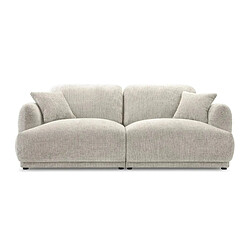 Casanova Canapé droit tissu chenille 2 places - Beige