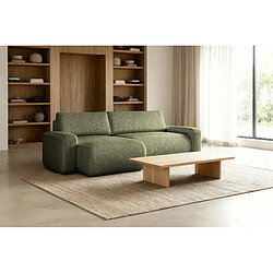 Acheter Casanova Canapé d'angle convertible velours côtelé 4 places Vert