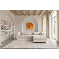 Avis Casanova Canapé d'angle tissu chenille 4 places Beige Droit