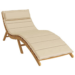 Avis vidaXL Coussin de chaise longue beige 180x60x4 cm tissu oxford