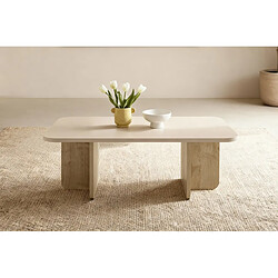 Casanova Table basse rectangulaire 100 cm en mélamine - Chêne clair