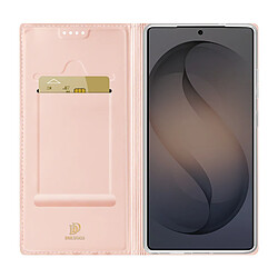 Dux Ducis Étui Clapet pour Galaxy S26 Ultra avec Porte-cartes Série Skin Pro Rose pas cher
