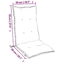 vidaXL Coussins de chaise à dossier haut lot de 6 modèle de feuille pas cher