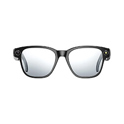 INF Lunettes intelligentes AI à monture noire avec caméra HD 8MP et assistant vocal Transparen
