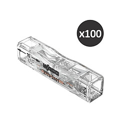 WAGO 2773-2401 - Borne à leviers 2 pôles - Transparent - Lot 100