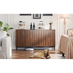Avis Merax Buffet-3 Tiroirs-grand Buffet-meuble De Cuisine-rangement Adjustable-chêne Foncé