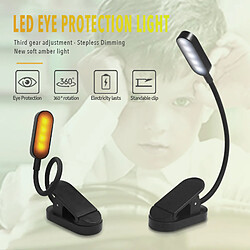 INF Lampe de Lecture Noire - Lampe de Lecture LED à Pince pour Étudiants Black