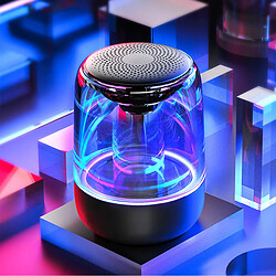Avis INF Enceinte Bluetooth 5.3 portable avec lumière LED – Design transparent, expérience sonore s