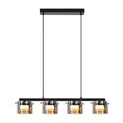 ZMH Suspension 4 Lumières Suspension Vintage Hauteur Réglable Pour Salon Chambre