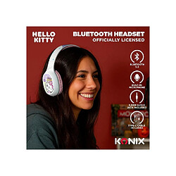 KONIX Hello Kitty - Casque Sans-Fil Over-Ear - Blanc et rose