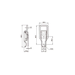MONIN 7003 - Grenouillère à levier 32 x 80,5 mm - 270150