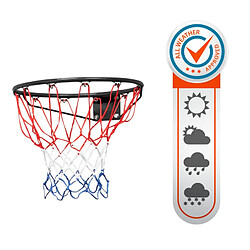 Bumber Pack arceau de basket noir ( 45 cm) et filet phosphorescent inclus pas cher